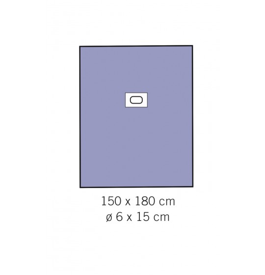 Serweta 150x180cm z otworem przylepnym 1530-01