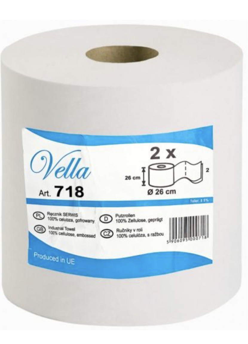 Service paper towel VELLA white 2-ply
