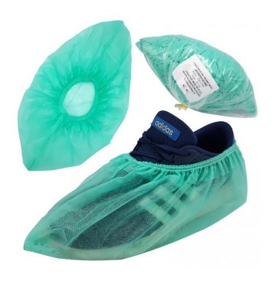 Disposable nonwoven protective shoe cover
